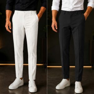 Formal Pant (2 pcs) - White & Black