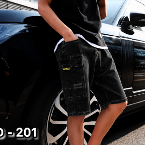 DENIM SHORTS - BLACK