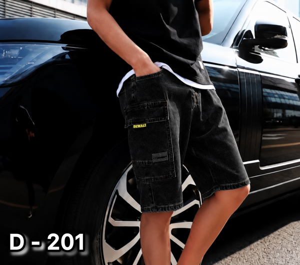 DENIM SHORTS - BLACK