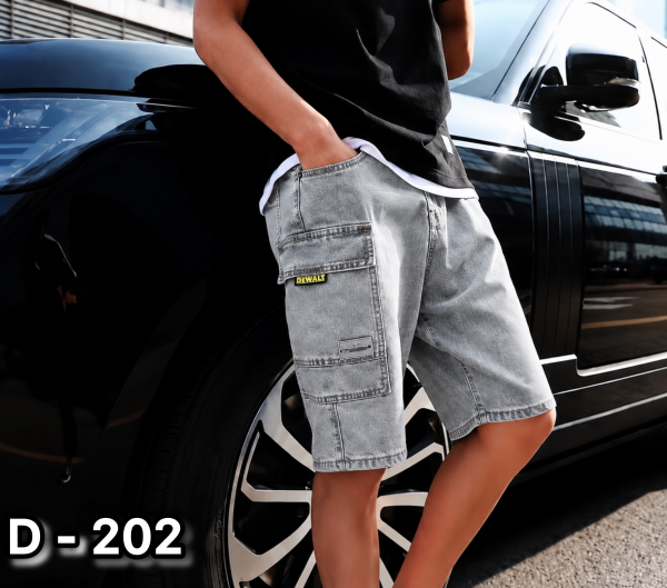 DENIM SHORTS - ASH