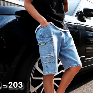 DENIM SHORTS - BLUE
