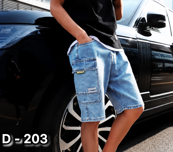 DENIM SHORTS - BLUE