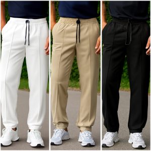 Baggy Trouser - White&Brown&Black