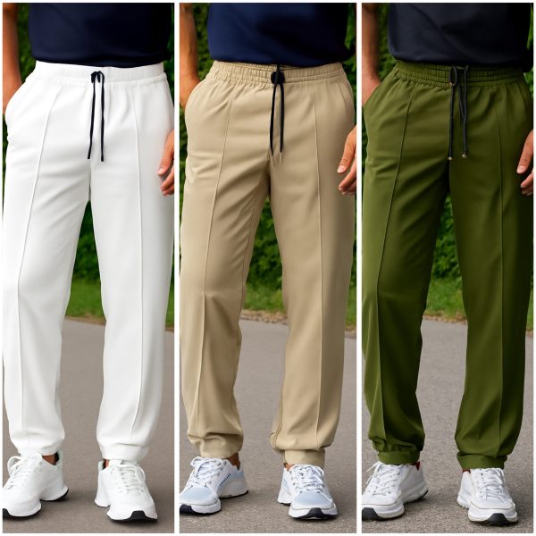 Baggy Trouser - White&Brown&Olive