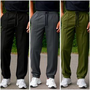 Baggy Trouser - Black&Olive&Ash