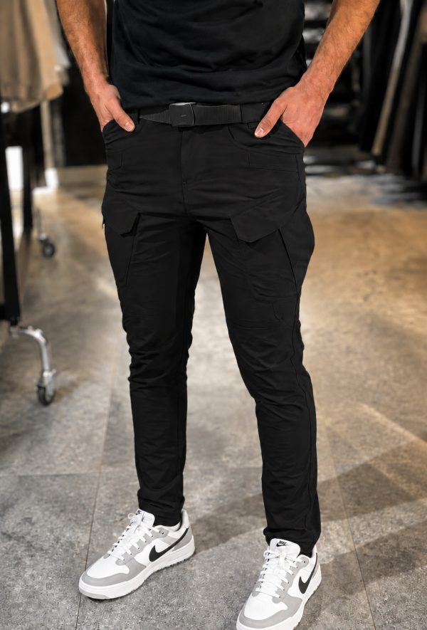 6 Pocket Cargo Trouser - Black
