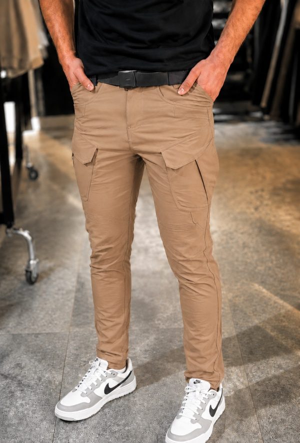 6 Pocket Cargo Trouser - Beige