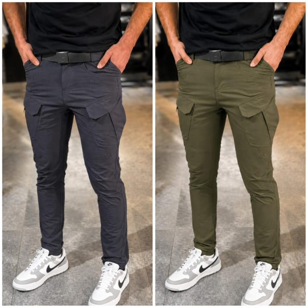 6 Pocket Cargo Trouser - Ash&Olive