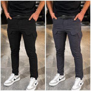 6 Pocket Cargo Trouser - Black&Ash