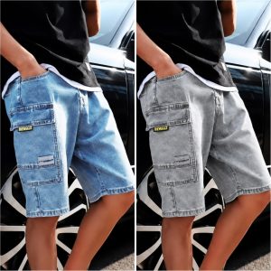 DENIM SHORTS - BLUE / ASH
